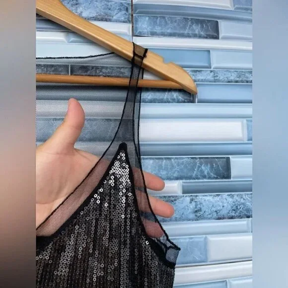 White + Warren Sequin dress size medium - Picture 5 of 10